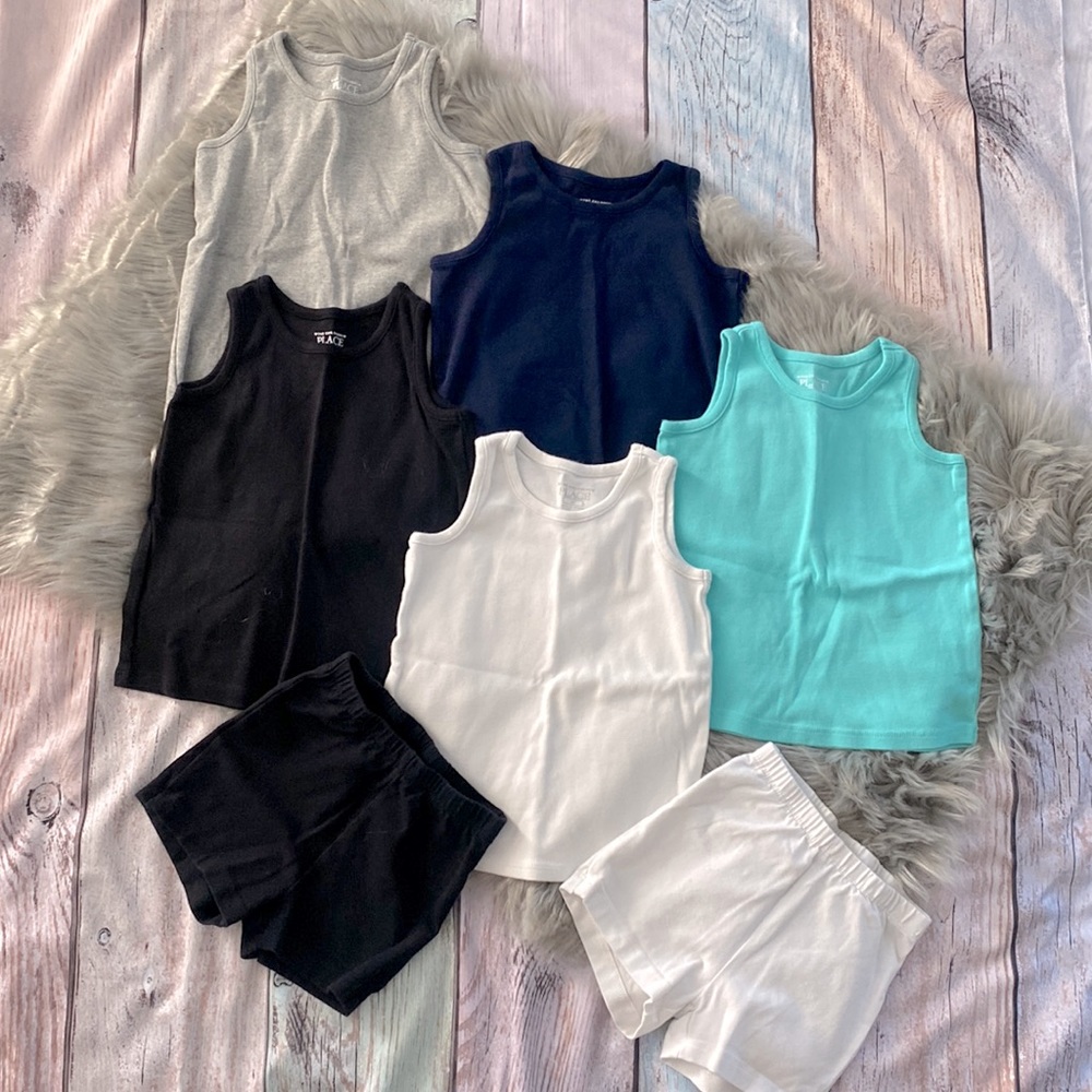 The Children’s Place 5 Tanks 2 Shorts All Size 4T